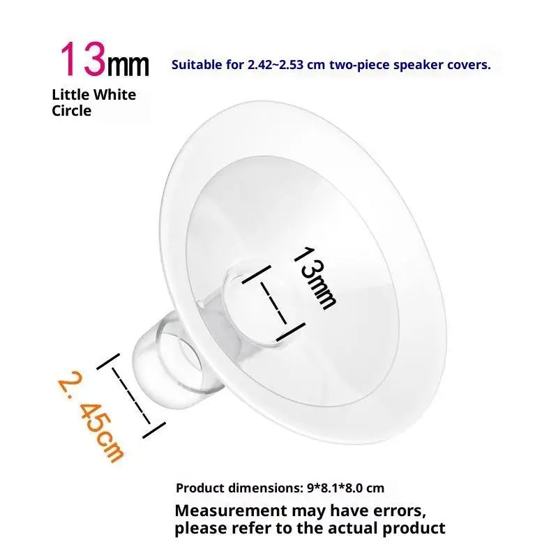BPA-Free Breast Pump Flange Replacement – Universal PP Shield Breast Pump Flange Nixie 13mm No plug