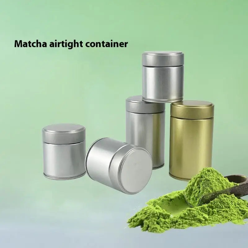 Portable Mini Tinplate Matcha Tea Canister – Airtight Spice Jar Airtight Tea Canister Nixie