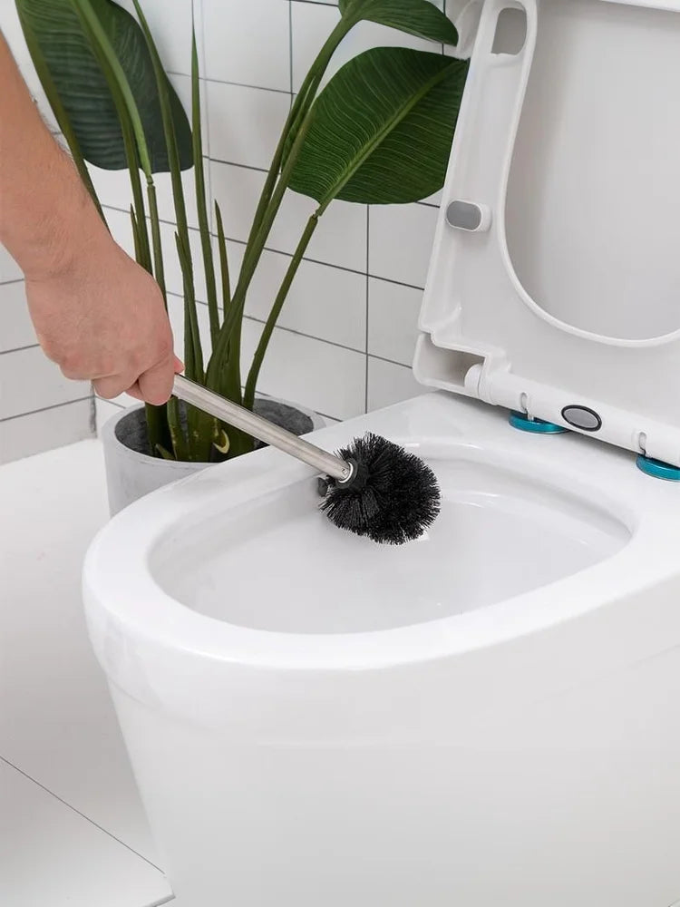 Stainless Steel Toilet Brush Set with Holder & Soft Bristles Toilet Brush Set Nixie