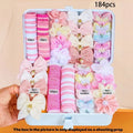 163-Piece Girls Colorful Bow Hair Accessories Set – Kids Hair Bands Kids Hair Accessories Nixie 4 184pcs-No box