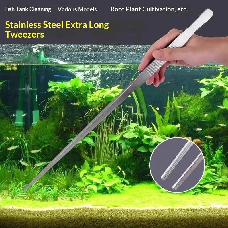 2-Piece Stainless Steel Kitchen Tweezers – Straight & Curved Tips Kitchen Tweezers Nixie