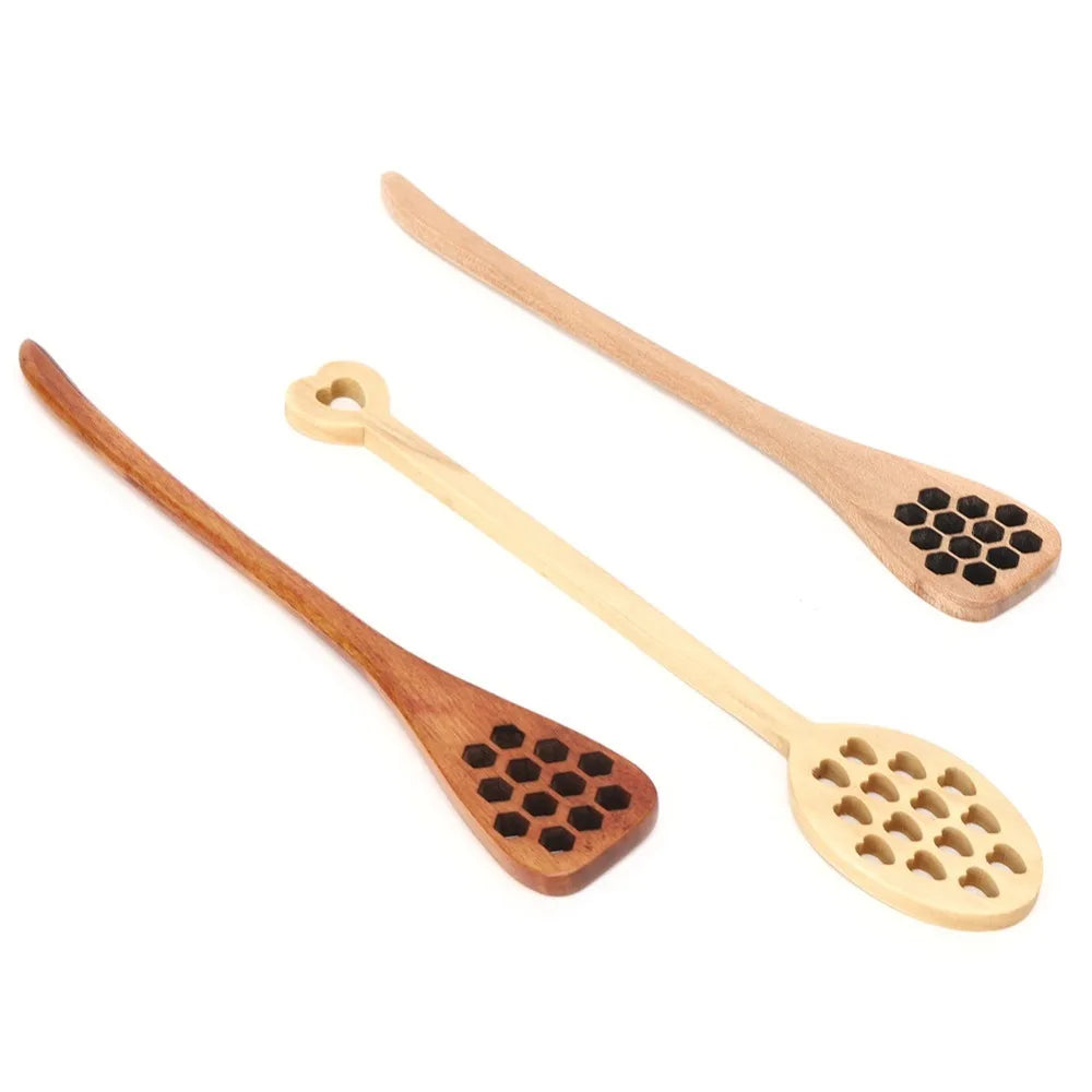 3-Piece Wooden Coffee Stirring Spoons – Eco-Friendly Long Handle