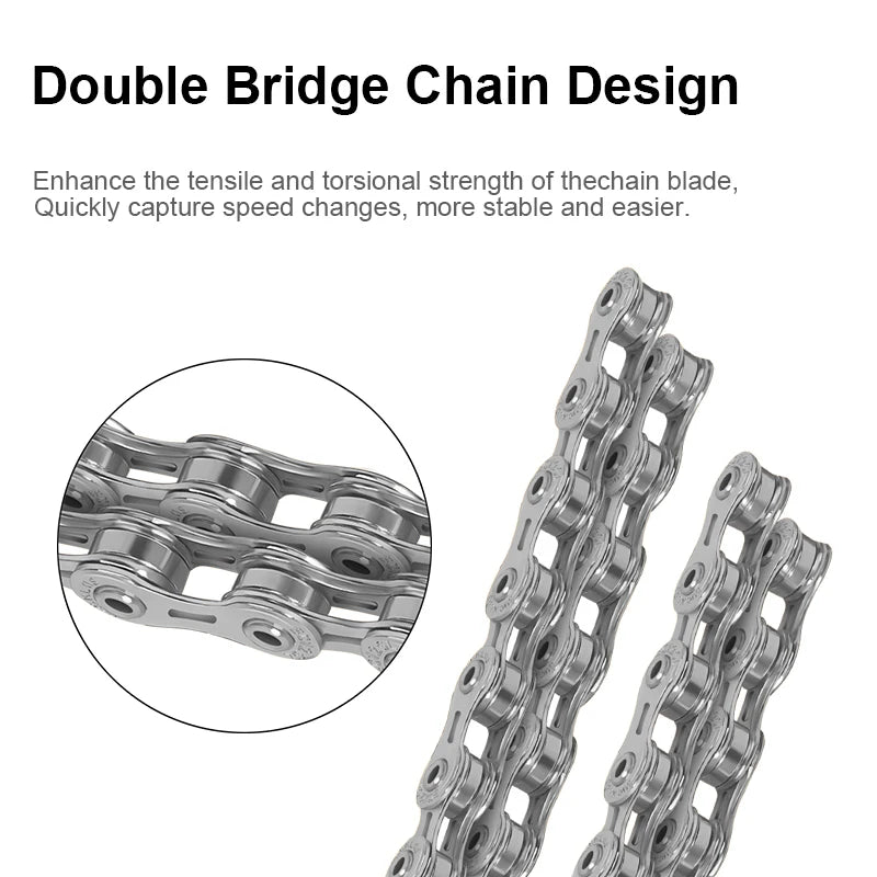 BUCKLOS MTB Bike Chain 8-12 Speed Ultralight Mountain Gravel Bicycle Chain Nixie