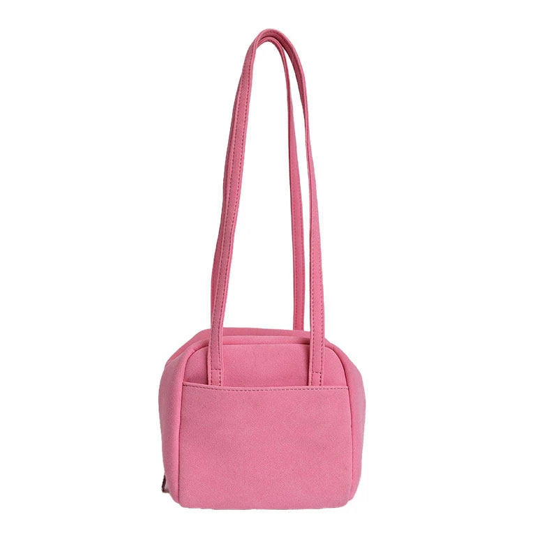 Korean-Style Suede Shoulder Bag – Women's Crossbody & Underarm Suede Shoulder Bag Nixie