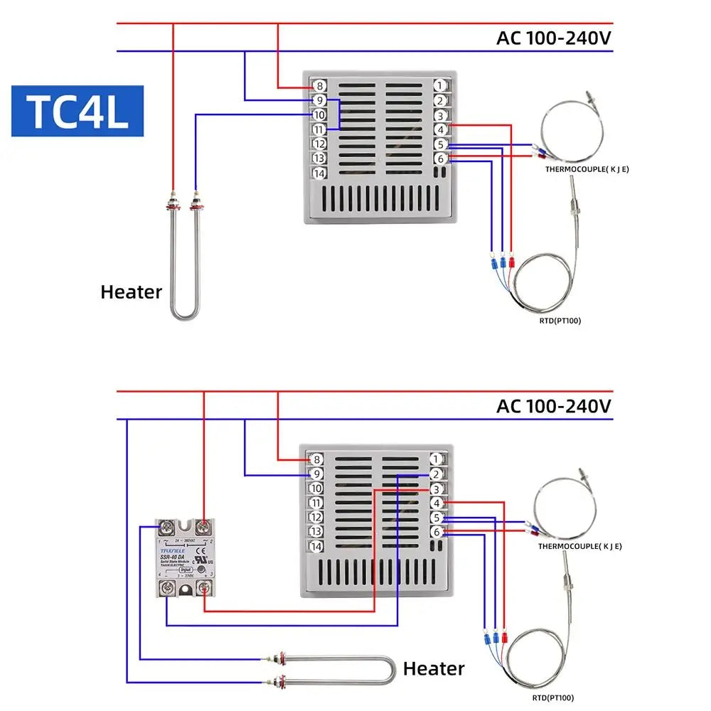 TC Series Digital PID Temperature Controller Dual SSR Relay PID Temperature Controller Nixie
