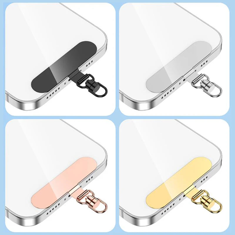 Steel Phone Lanyard Gasket Clip – Anti-Drop Metal Strap Tab