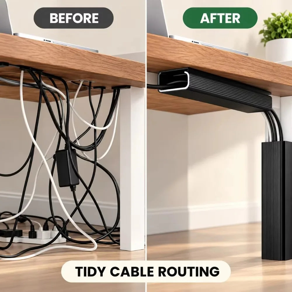 Cable Management Storage Box – Hidden Desktop Wire Organizer