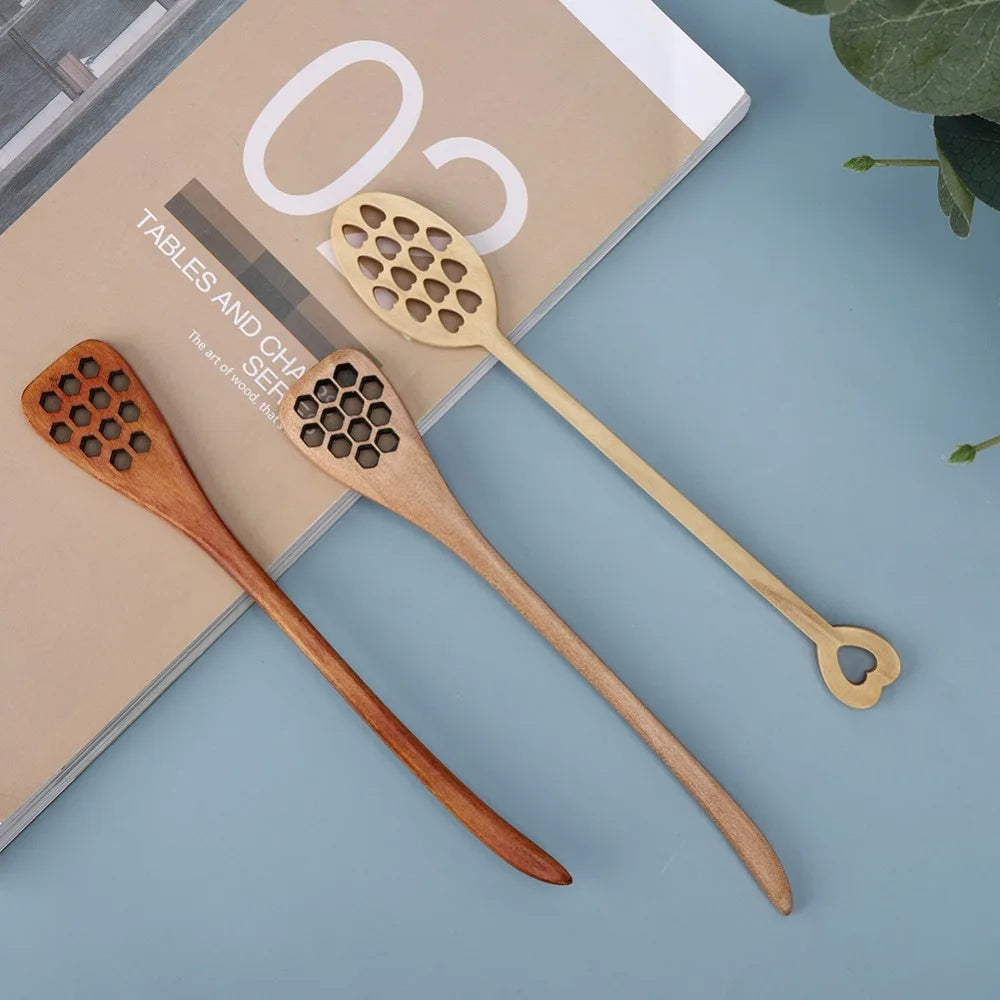 3-Piece Wooden Coffee Stirring Spoons – Eco-Friendly Long Handle