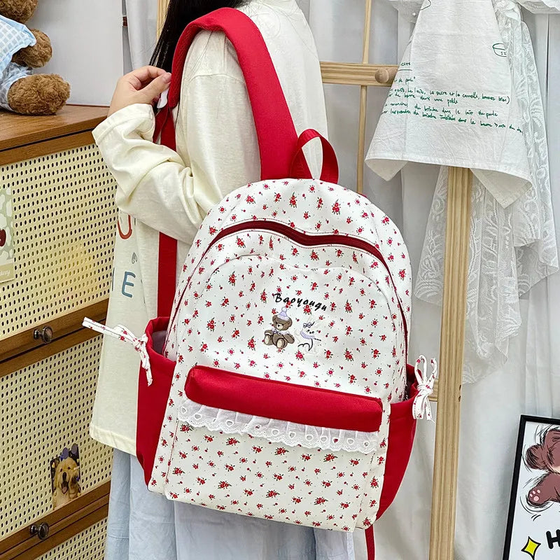 Japanese Cartoon Print Backpack for Girls – Cute School Bag Girls School Backpack Nixie