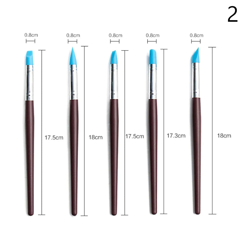 5-Piece Silicone Clay Sculpting Tools – Pottery & Nail Art Set Clay Sculpting Tools Nixie 2
