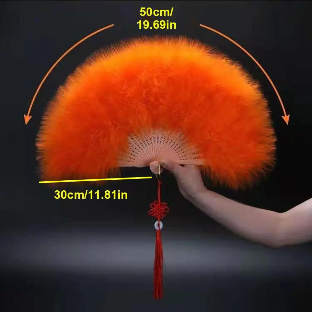 Foldable Marabou Feather Fan – 1920s Gatsby Flapper Costume