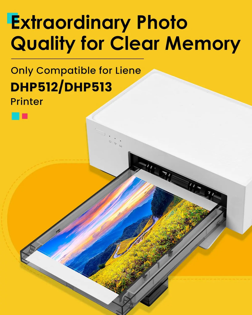 Labelife 4x6" Photo Paper + Ink for Liene Amber M100 M200 – 80 Sheets Photo Paper & Ink Kit Nixie