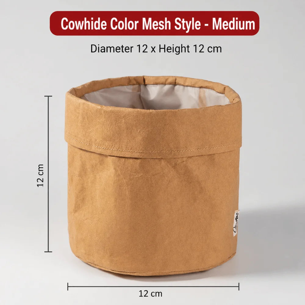 Washable Kraft Paper Storage Bag – Waterproof, Multi-Use Organizer