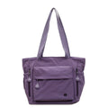Nixie Japanese Minimalist Tote Bag – Large Nylon Shoulder Bag Women's Tote Bag Nixie Purple