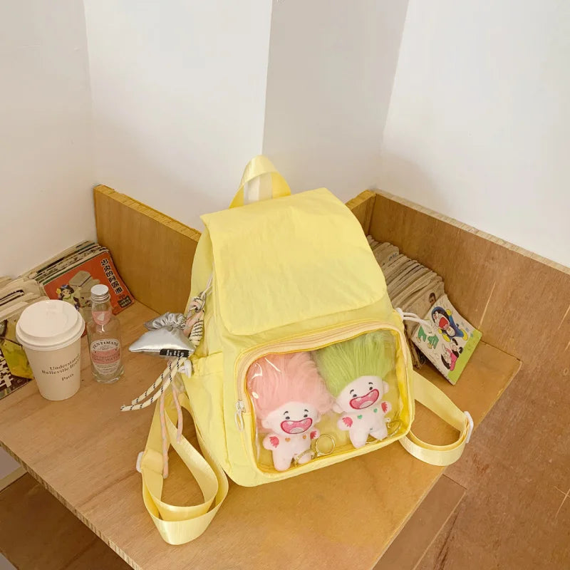 Nixie Transparent Lightweight Backpack for Girls & Women