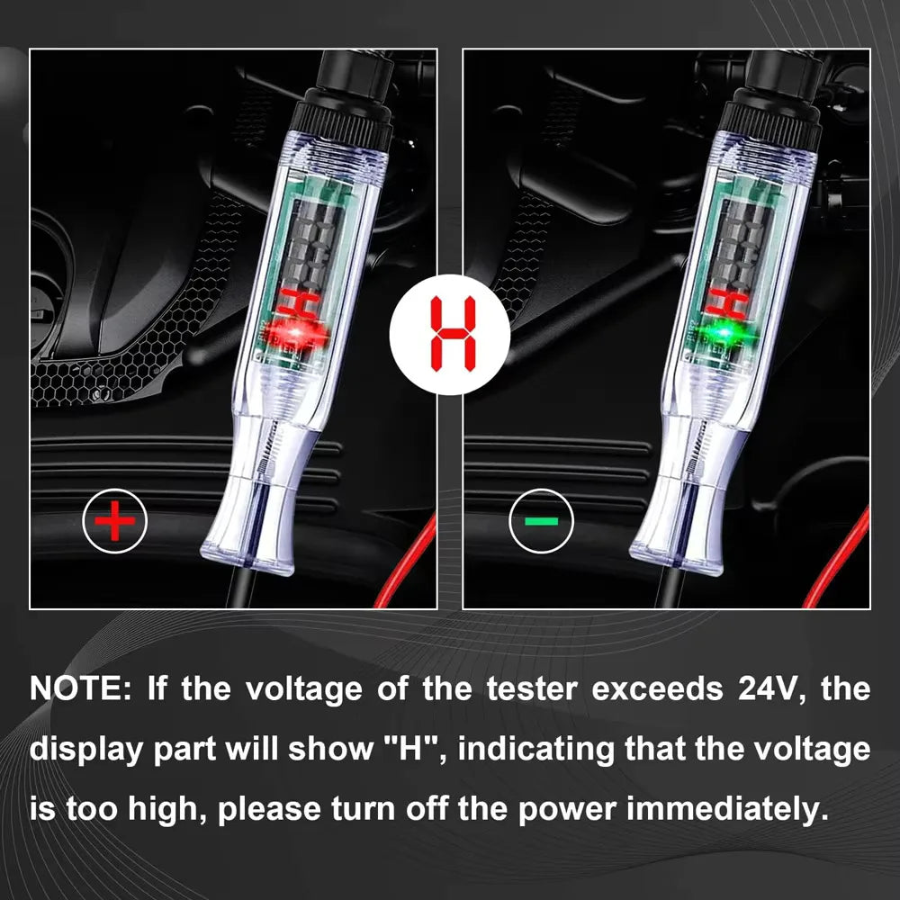 Digital Voltage Circuit Tester Pen for Car & Truck 6V–72V Automotive Circuit Tester Nixie