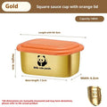 140ml Leak-Proof 304 Stainless Steel Seasoning Box & Sauce Cup Condiment Container Nixie Gold orange