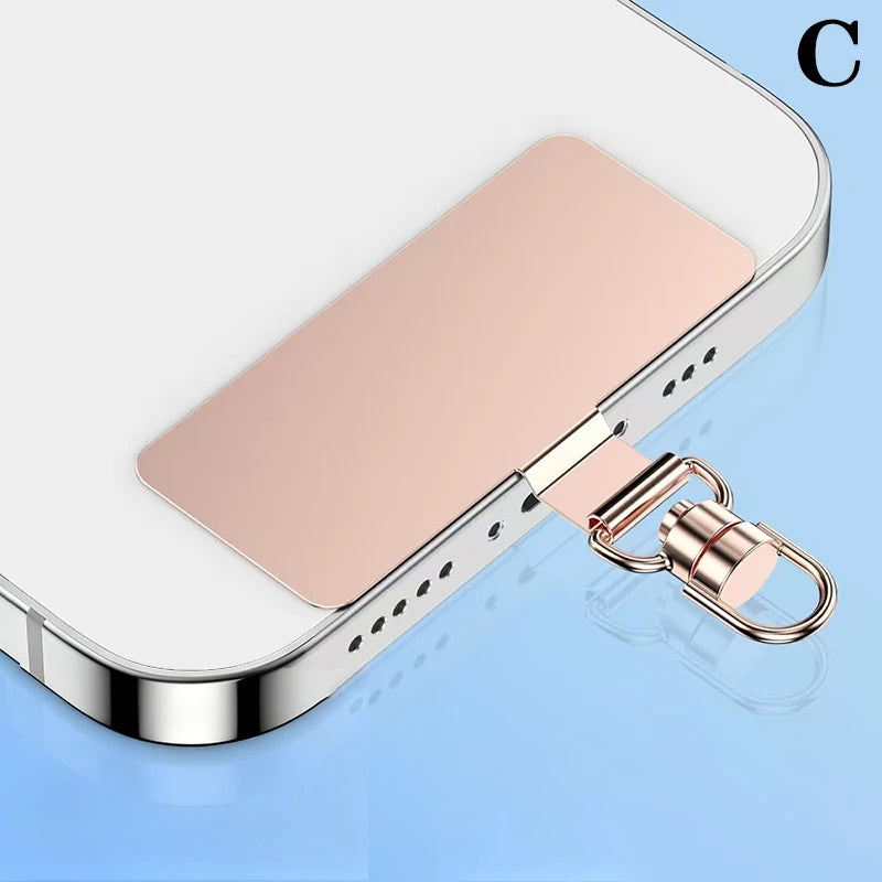 Steel Phone Lanyard Patch Clip – Anti-Drop Metal Strap Tab