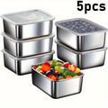 5pc Stainless Steel Airtight Food Storage Containers – BPA-Free Food Storage Containers Nixie 5pcs