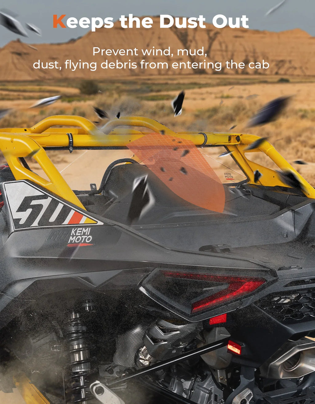Clear PC Rear Windshield for Can-Am Maverick R 999T DCT 2024+ UTV Rear Windshield Nixie