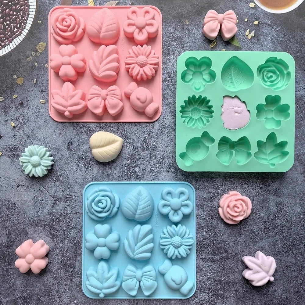 3D Silicone Cake Jelly Mold – 9 or 18 Compartments, Non-Stick