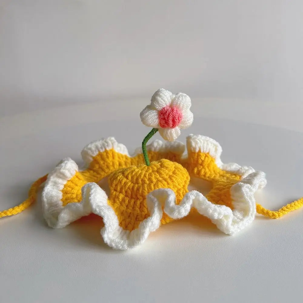 Cute Flower Pet Hat – Cosplay Headgear for Cats & Dogs Pet Costume Hat Nixie S seedling yellow