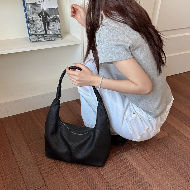 Nixie Soft Leather Tote Bag – Large Shoulder Bag for Women