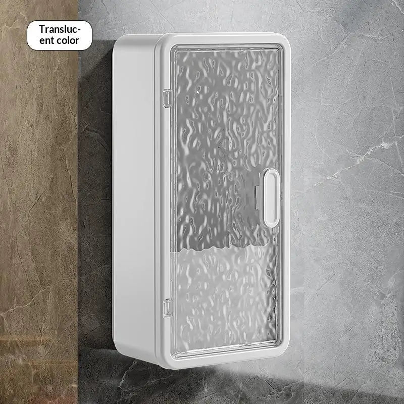 Wall Mounted Bathroom Toothbrush & Toiletry Organizer