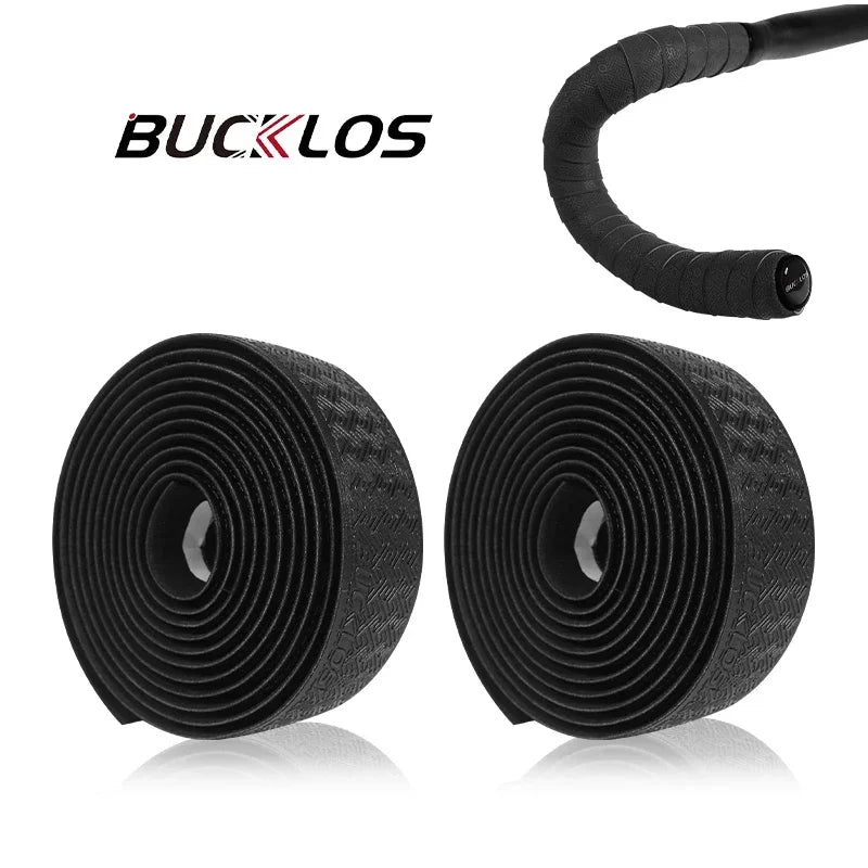 BUCKLOS Road Bike Handlebar Tape – Anti-Slip PU EVA Bar Wrap Handlebar Tape Nixie M1-BLACK