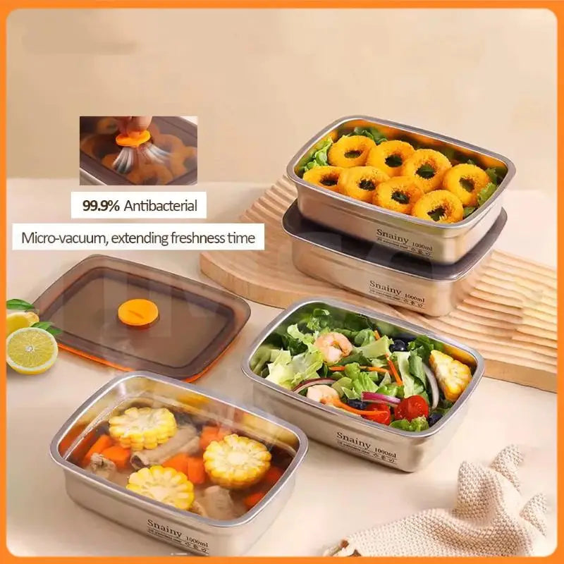 Stainless Steel Leakproof Lunch Box 600/1000/1500ml Food Container Lunch Box Container Nixie