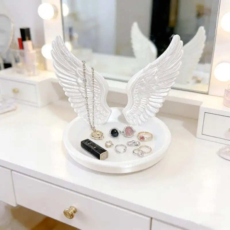 Angel Wings Jewelry Tray – Elegant Ring Dish & Desk Décor Jewelry Ring Dish Nixie