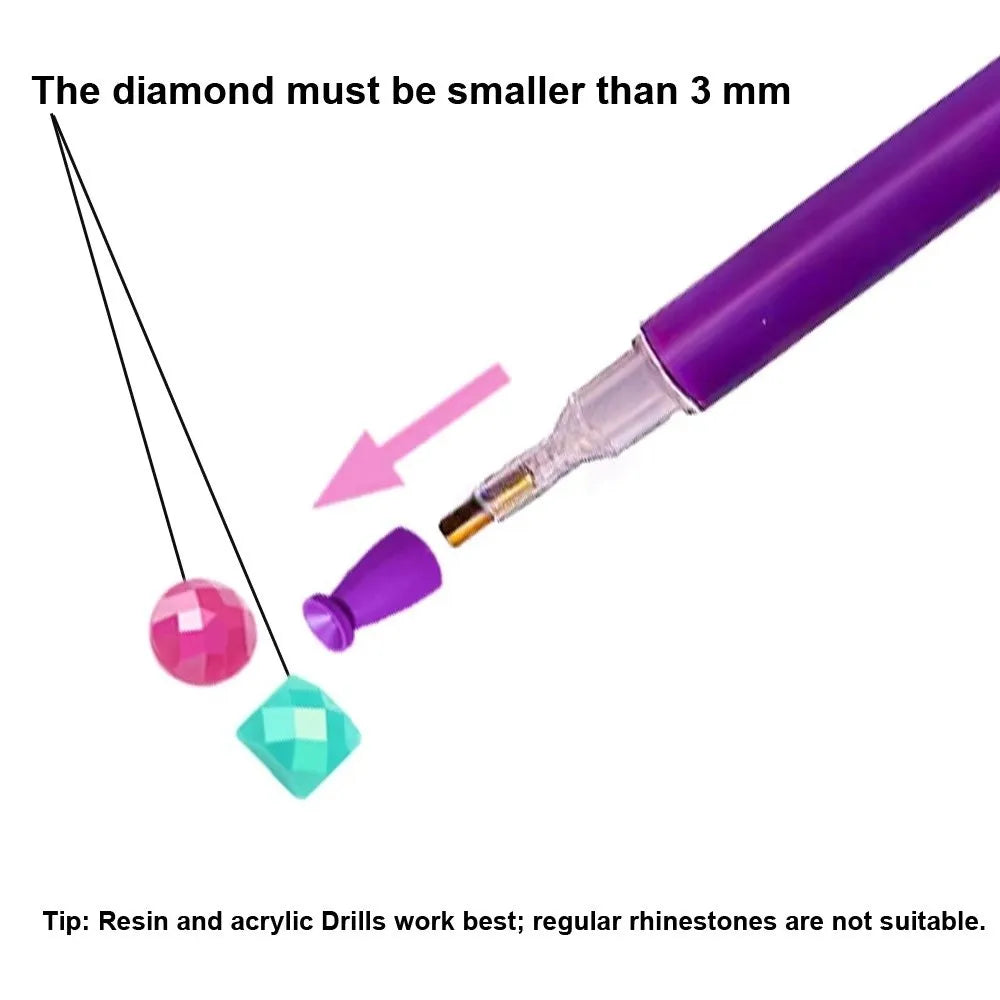 10Pcs Electrostatic Silicone Diamond Painting Pen Tips – No Wax