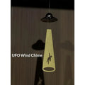 UFO Alien Abduction Wind Chime – Glowing Sci-Fi Decor Gift Decorative Wind Chime Nixie Default Title