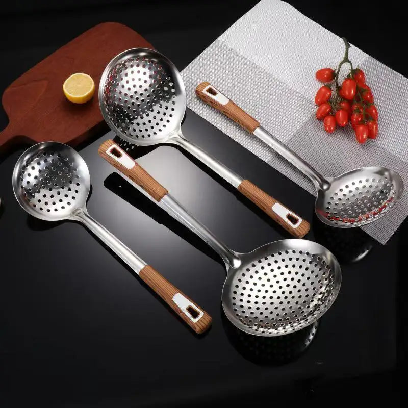 Stainless Steel Colander Spoon – Oval Oil Skimmer & Mesh Sifter Kitchen Strainer Spoon Nixie