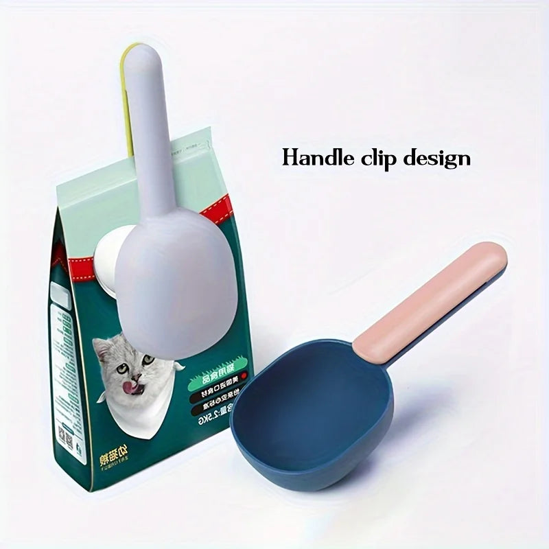 2-in-1 Pet Food Spoon with Seal Clip for Cats, Dogs & Birds Pet Food Scoop Nixie