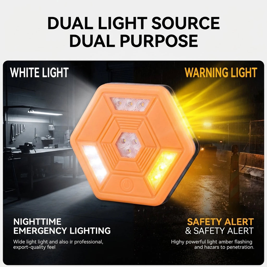 Orange LED Magnetic Road Flare Warning Light – IP67 Waterproof Emergency Warning Light Nixie