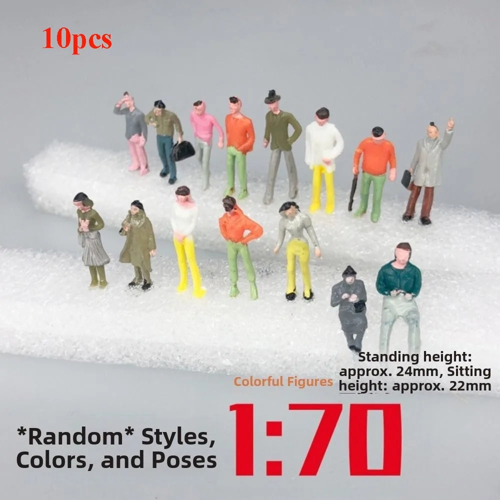 Scale Model People Figures 10/50pcs | 1:25 to 1:300 Multicolor