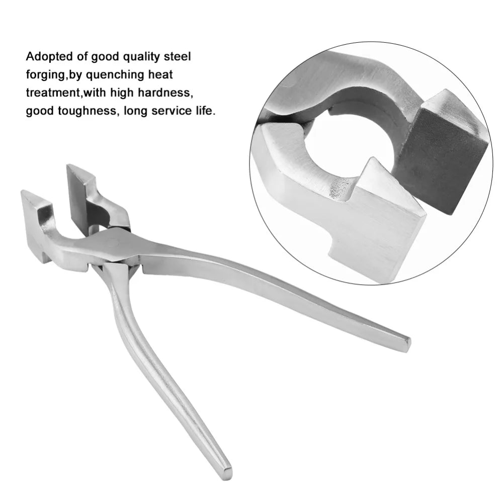Heavy Duty Leather Edge Press Pliers | Polished Flat Jaw Tool Leather Craft Pliers Nixie