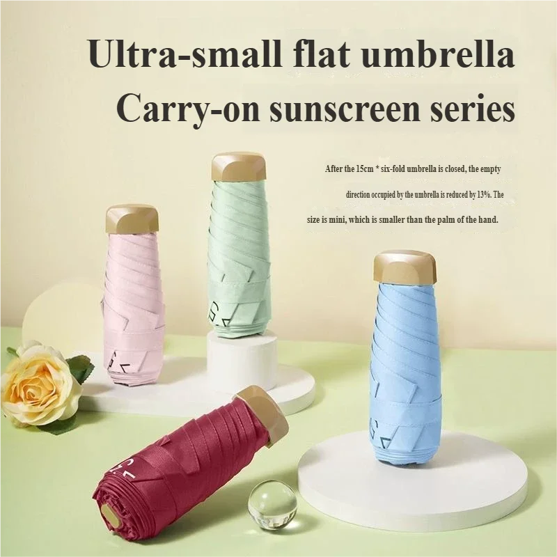 Mini Compact Folding UV Parasol – Pocket Travel Umbrella Folding Travel Umbrella Nixie
