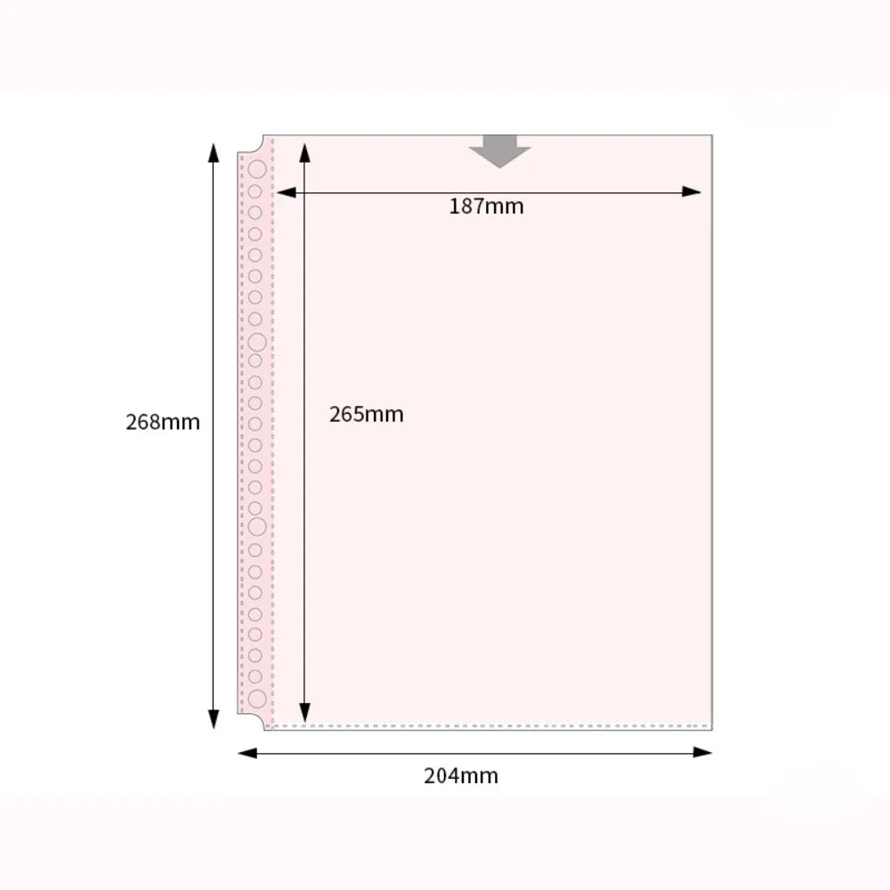 B5 Photocard Binder Sheets Transparent Acid-Free PP Sleeves