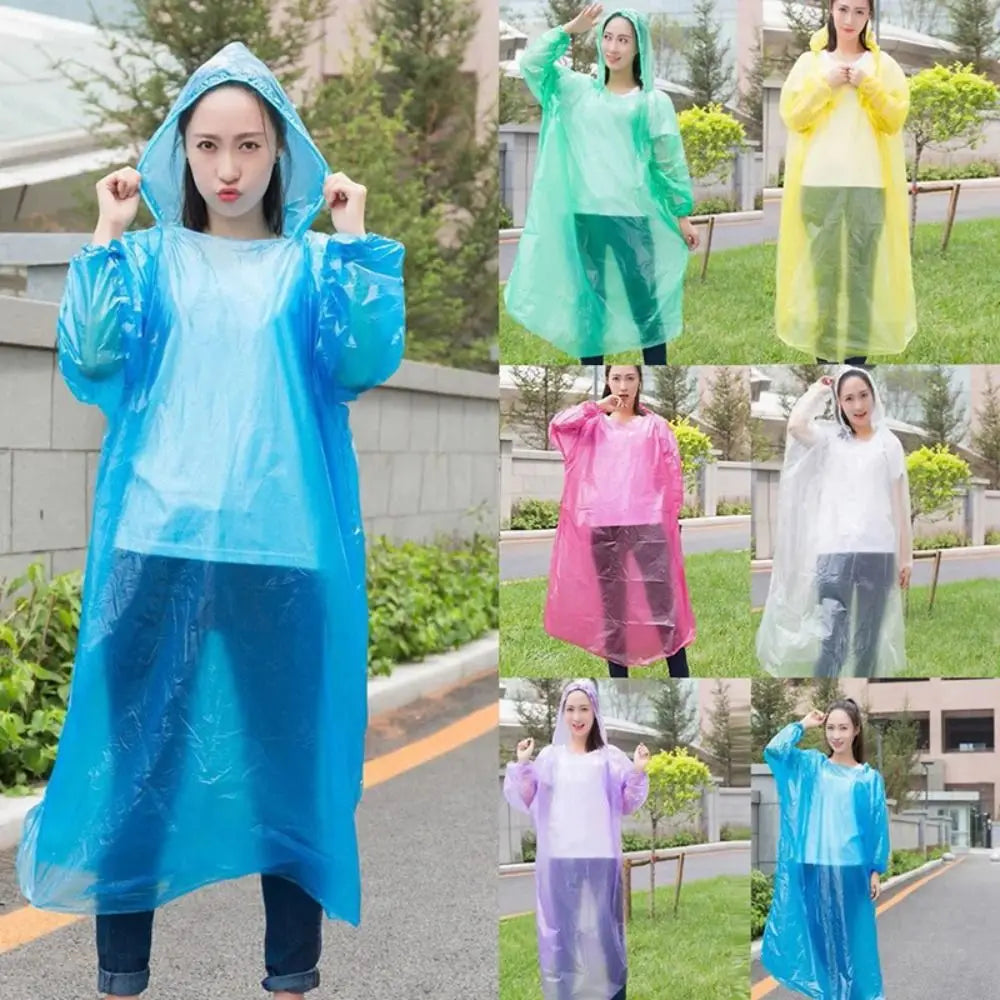Disposable Hooded Raincoat – Unisex Waterproof Emergency Cover Disposable Raincoat Nixie