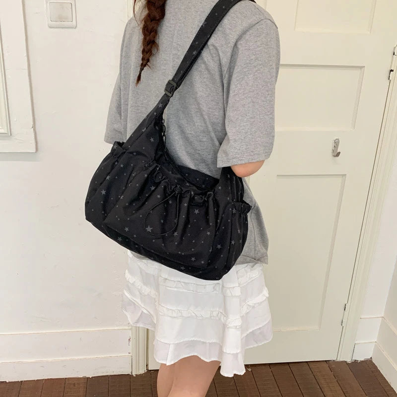Korean Croissant Pleated Crossbody Shoulder Bag – Large Capacity Crossbody Shoulder Bag Nixie