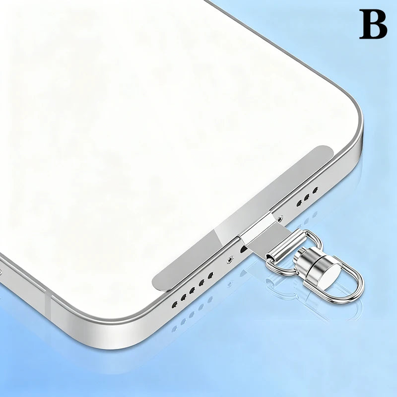 Steel Phone Lanyard Patch Clip – Anti-Drop Metal Strap Tab