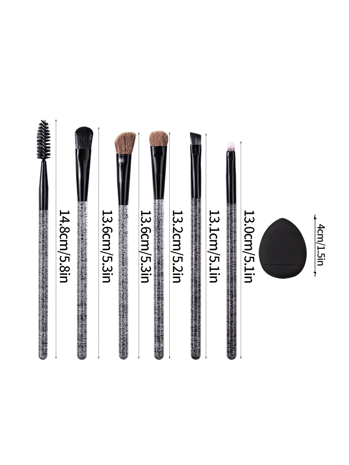 9-Piece Makeup Brush Set – Eye, Contour & Concealer Brushes Makeup Brush Set Nixie