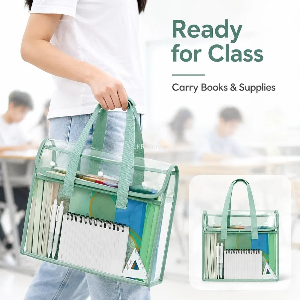 Large Waterproof Transparent Expandable PVC File Storage Bag