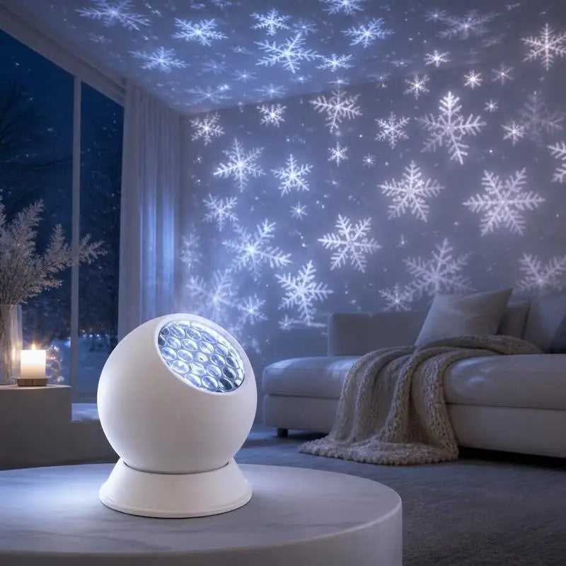 360° Rotating LED Snowflake Projector Light – Indoor & Outdoor LED Projection Light Nixie