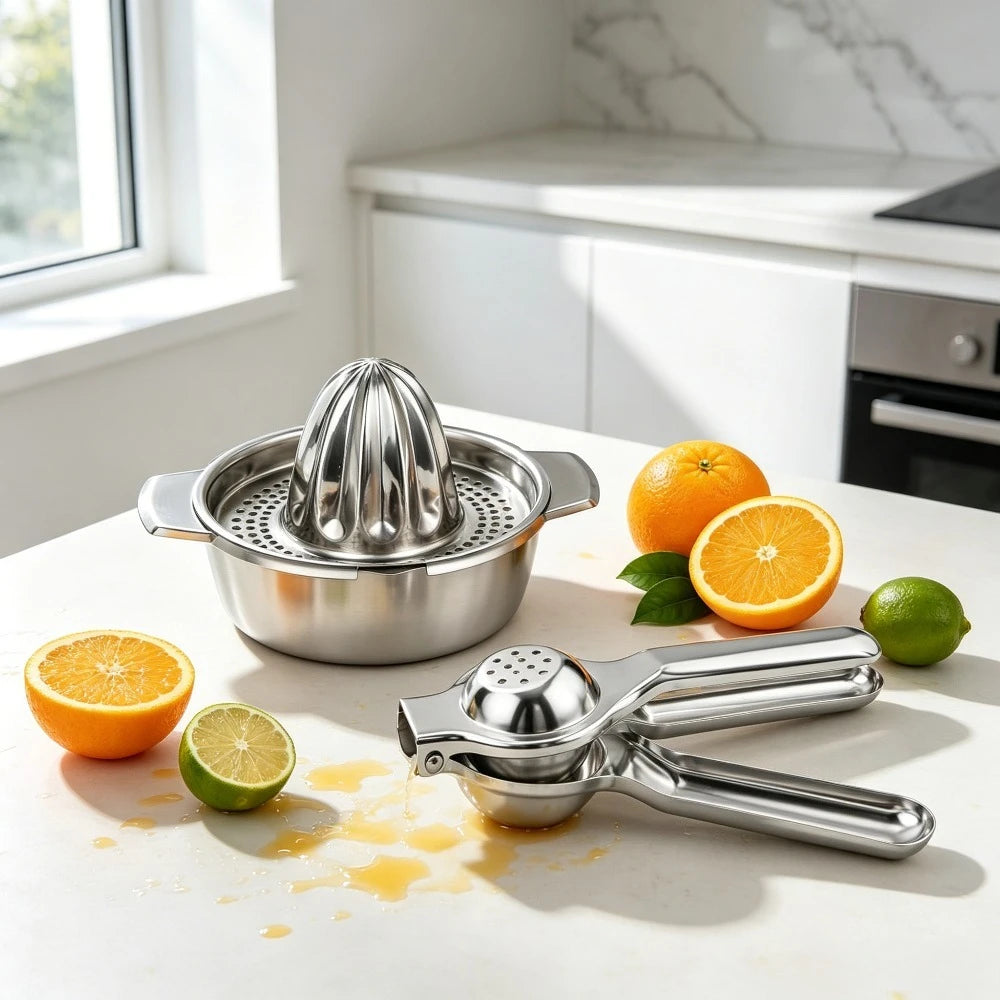 2-Piece Stainless Steel Lemon Squeezer & Citrus Juicer Set Citrus Juicer Set Nixie