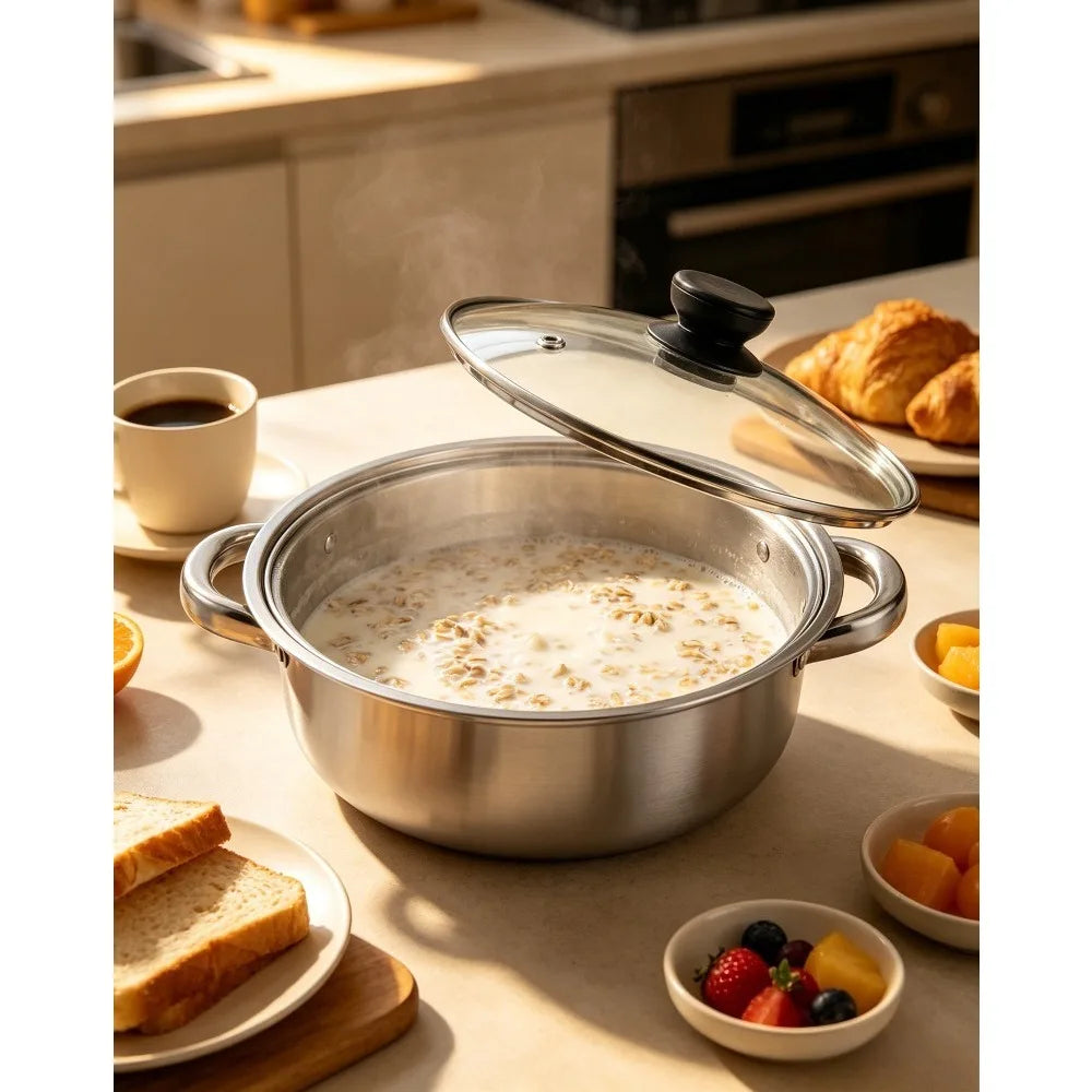 Stainless Steel Non-Stick Soup Pot – 26cm Double Bottom Pan Soup & Stock Pot Nixie