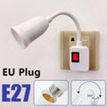 E27 Plug-In Swivel Bulb Holder with Switch & Flexible Hose EU Plug Plug-In Lamp Holder Nixie Default Title