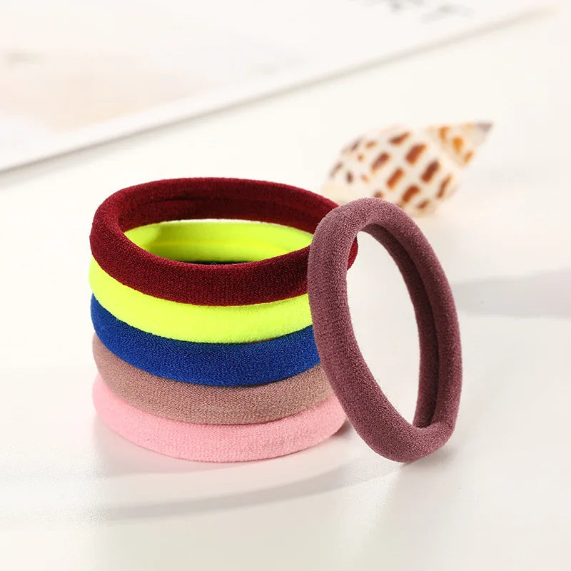 100-Pack Seamless Elastic Hair Ties – Multi-Color Hair Rings
